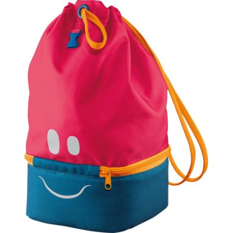 Sac à Déjeuner Concept enfants Rose, polyester, partie basse isotherme, yeux bouche réfléchissants