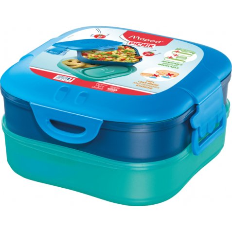 PICNIK Boîte à déjeuner KIDS CONCEPT 3en1, 1,4 l, bleu