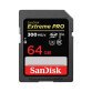 Carte mémoire SD Sandisk Carte Extreme PRO SDHC UHS-Il 64GB