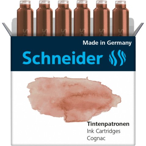 Cartouche encre schneider coloris cognac pastel boite 6 unites