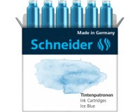 Cartouche encre schneider coloris ice blue pastel boite 6 unites