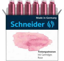 Cartouche encre schneider coloris rose pastel boite 6   unites