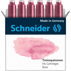 Cartouche encre schneider coloris rose pastel boite 6   unites