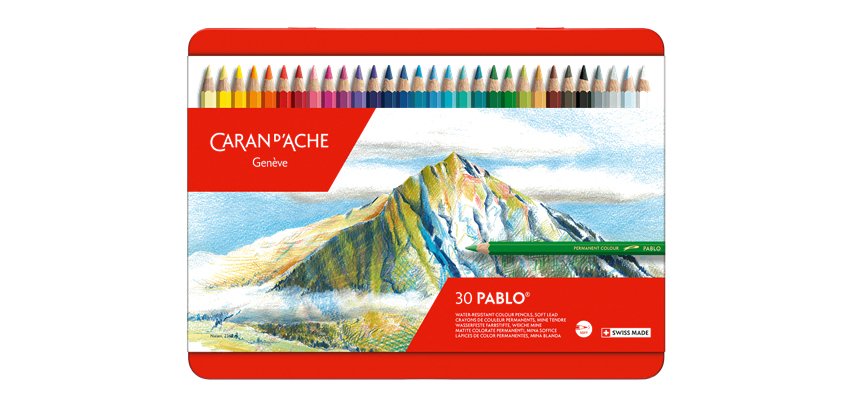 Crayons de couleur PABLO, étui métal de 30