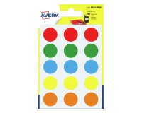 Avery PSA19MX etichetta autoadesiva Rotondo Permanente Colori assortiti 90 pz