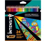 Crayons couleur bic intensity up corps triangulaire pack de 24