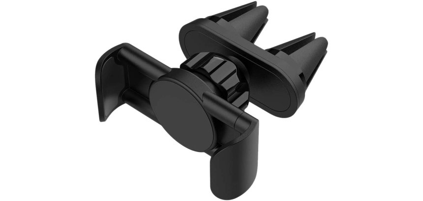 DLH Support voiture pour smartphone avec double accroche a fixer sur une grille de ventilation
