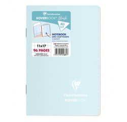 Carnet piqué Koverbook Blush 11x17cm 96 pages petits carreaux couverture polypropylène opaque bicolore Couleur aléatoire - Assortis