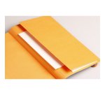 Rhodiarama carnet souple A5 160 pages ligné papier ivoire 90g fermeture élastique - Sauge