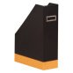 Rhodiarama porte-revues simili cuir italien 10x25x31 cm - Noir