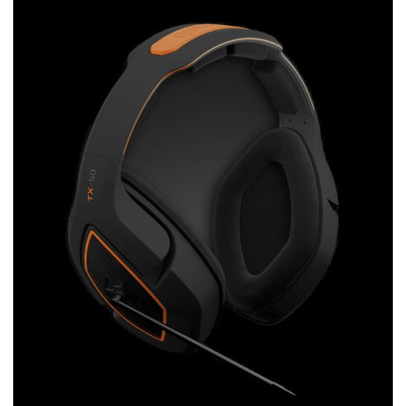 Gioteck TX-50 Auricolare Cablato A Padiglione Gaming Nero, Arancione