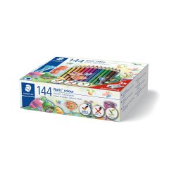 Crayon couleur staedtler noris 187 triangulaire wopex  l175mm 144un coloris assortis + 3 taille-crayons offerts