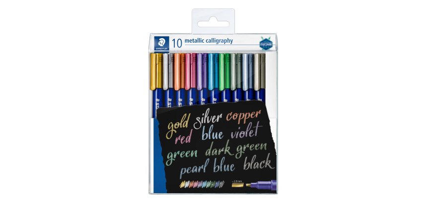 Metallic calligraphy 8325 Design Journey - Set 10 marqueurs encre métallisée assortis