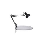 Luminaire bureau maulstudy surpince tete et bras metal      hauteur 44cm bras 35cm tete   diam. 17cm coloris noir