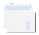 Enveloppe gpv c4 229x324mm 90g adhésive fermeture rapide sécurisée définitive fenêtre 50x100mm blanche boîte 250 unités