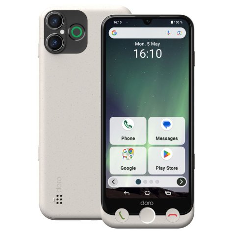 Doro Aurora A30 15,5 cm (6.1") Double SIM Android 14 4G USB Type-C 6 Go 128 Go 5000 mAh Blanc
