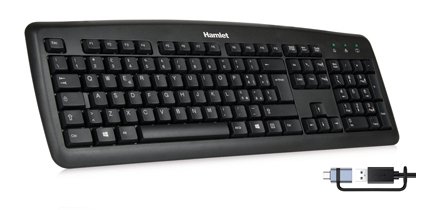 Hamlet XKKITA2-CX keyboard Home/Office USB QWERTY Italian Black