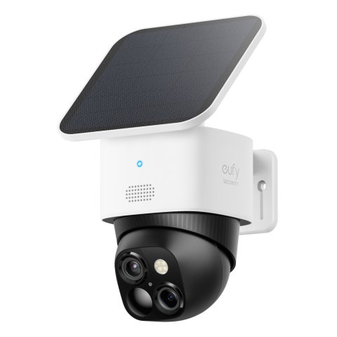 Eufy SoloCam S340, cámara solar de seguridad, cámara exterior inalámbrica, vigilancia de 360°, sin puntos ciegos, Wi - Fi 2,4 GHz, sin cuotas mensuales, compatible con HomeBase 3