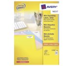 Étiquettes mini avery blanches 46 x 11,1 mm boîte 8400