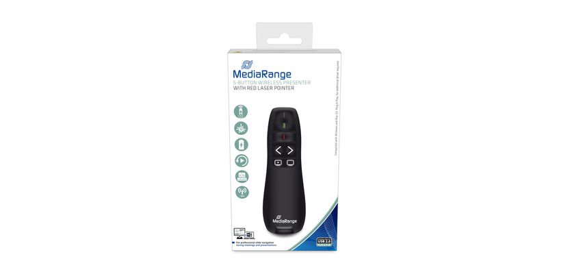 MediaRange MROS220 Draadloze presenter RF Zwart
