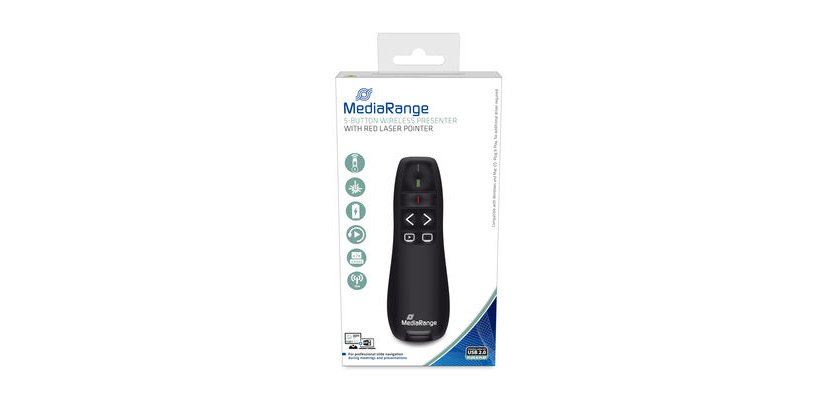 MediaRange MROS220 Draadloze presenter RF Zwart