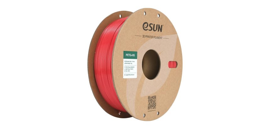 eSUN PETG+HS Polyethyleentereftalaatglycol (PETG) Rood 1 kg