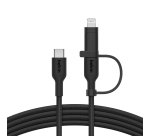 Belkin BoostCharge Pro câble USB USB 2.0 1,5 m USB C USB C/Lightning 0,48 Gbit/s 60 W Noir