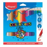 Crayon couleur maped color pep's triangulaire mine résistante coloris vifs étui carton 24 unités