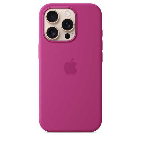 Apple Coque en silicone avec MagSafe pour iPhone 16 Pro - Fuchsia