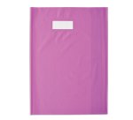 Protège-cahier elba styl'sms pvc opaque 12/100e sans phtalates porte-étiquette et étiquette a4+ 240x320mm violet