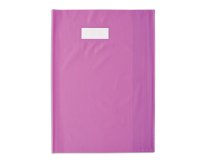 Protège-cahier elba styl'sms pvc opaque 12/100e sans phtalates porte-étiquette et étiquette a4+ 240x320mm violet