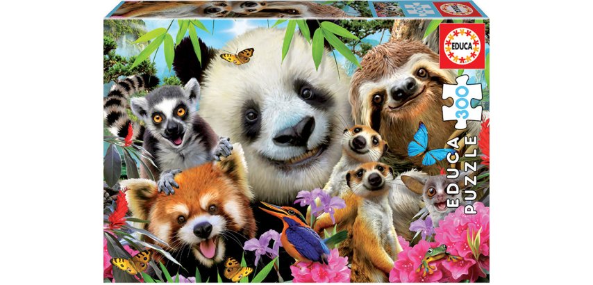 Puzzles carton 300 pieces educa les animaux 300 pieces