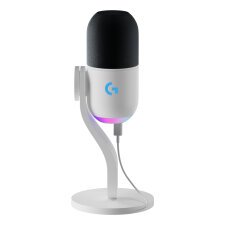 Logitech G Yeti GX, micrófono dinámico RGB con LIGHTSYNC para gaming, micrófono USB para streaming, supercardioide, Plug and Play USB para PC/Mac - Blanco