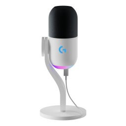 Microphone Logitech G Yeti GX gaming RVB dynamique avec LIGHTSYNC pour PC/Mac - Blanc