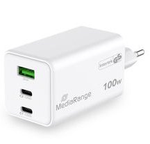 MediaRange MRMA123 Mobilladegerät Laptop, Smartphone, Tablet Weiß Schnellladung Innenbereich