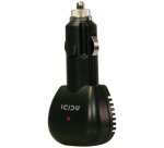 ICIDU PI-707713 Caricabatterie per dispositivi mobili Nero AC, Accendisigari Auto, Interno, Esterno