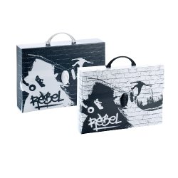 Favorit 100501076 briefcase Polypropylene (PP) Black, White