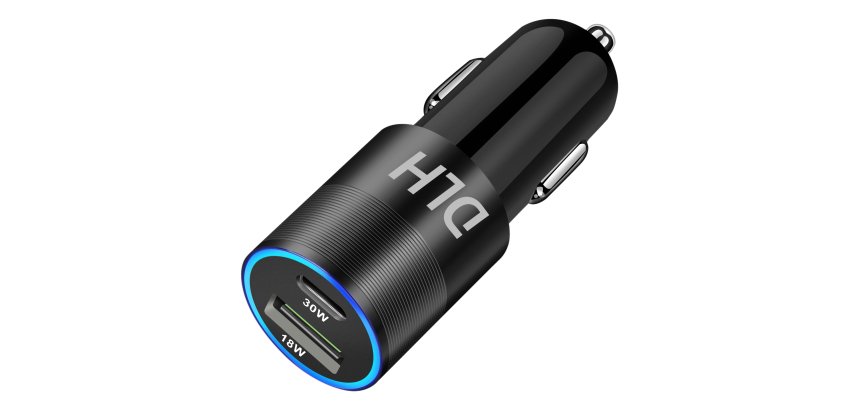 DLH DY-AU5348B chargeur d'appareils mobiles Universel Noir Allume-cigare Charge rapide Auto