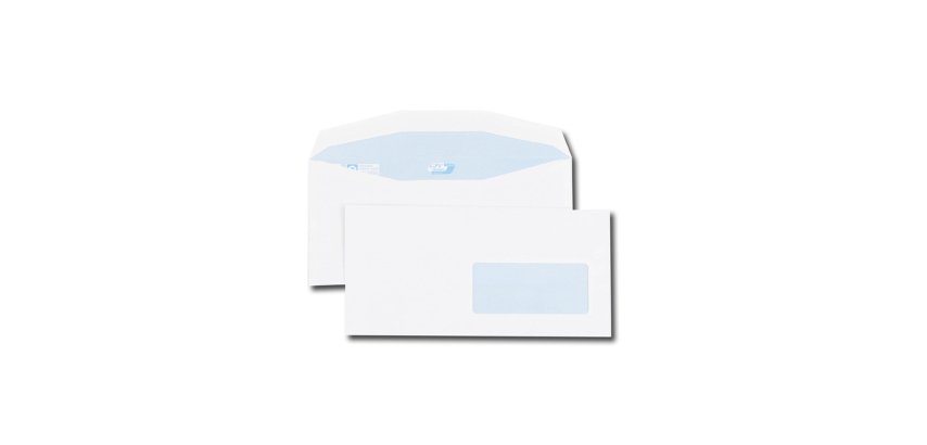 Enveloppe gpv multimachine 114x229mm 80g gommée fenêtre 45x100mm position fenêtre 20/20 boîte 1000 unités