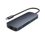 HYPER HD4006GL hub & concentrateur USB 3.2 Gen 1 (3.1 Gen 1) Type-C 10000 Mbit/s Bleu, Gris