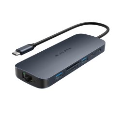 HYPER HD4006GL hub & concentrateur USB 3.2 Gen 1 (3.1 Gen 1) Type-C 10000 Mbit/s Bleu, Gris