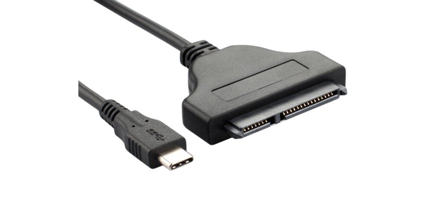 DLH DY-TU4870 câble SATA 0,16 m SATA 22-pin USB 3.2 Gen 1 (3.1 Gen 1) Type-C Noir