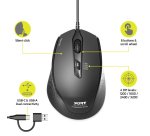Port Designs PORT Connect OFFICE+ souris Bureau Droitier USB Type-A + USB Type-C Optique 3200 DPI