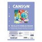 Feuillet mobile dessin canson a4 210x297mm papier blanc grain léger 100 pages perforées 90g coloris blanc