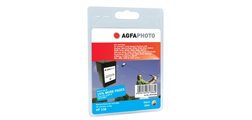 AgfaPhoto APHP338B inktcartridge 1 stuk(s) Zwart