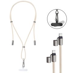 Intenso Handykette als Lade- + Datenkabel USB-C bis 1,65m beige cavo USB USB C