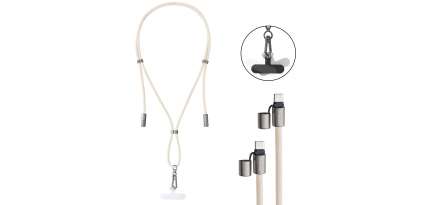 Intenso Handykette als Lade- + Datenkabel USB-C bis 1,65m beige cavo USB USB C