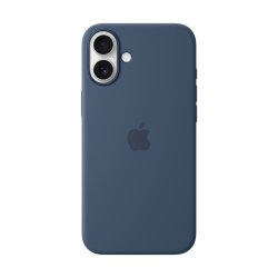 Apple Coque en silicone avec MagSafe pour iPhone 16 Plus - Denim