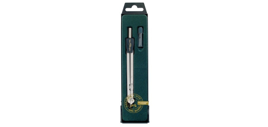 Faber-Castell 174601 compasso Nero, Argento
