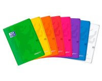 Cahier Oxford Easybook A4 petits carreaux 5mm margés 96 pages agrafées couverture polypro coloris assortis